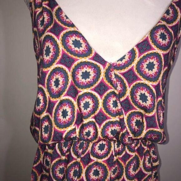 Tiare Hawaii Dress One Size OSFM Womens High Low Pink Gray Elastic Waist Straps - Picture 13 of 15